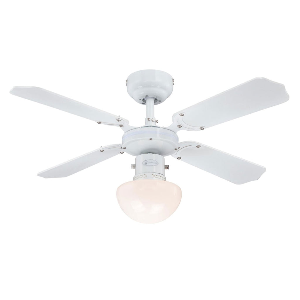 Takvifte med lys Portland Ambiance Ø90 cm hvit/bøk forfra