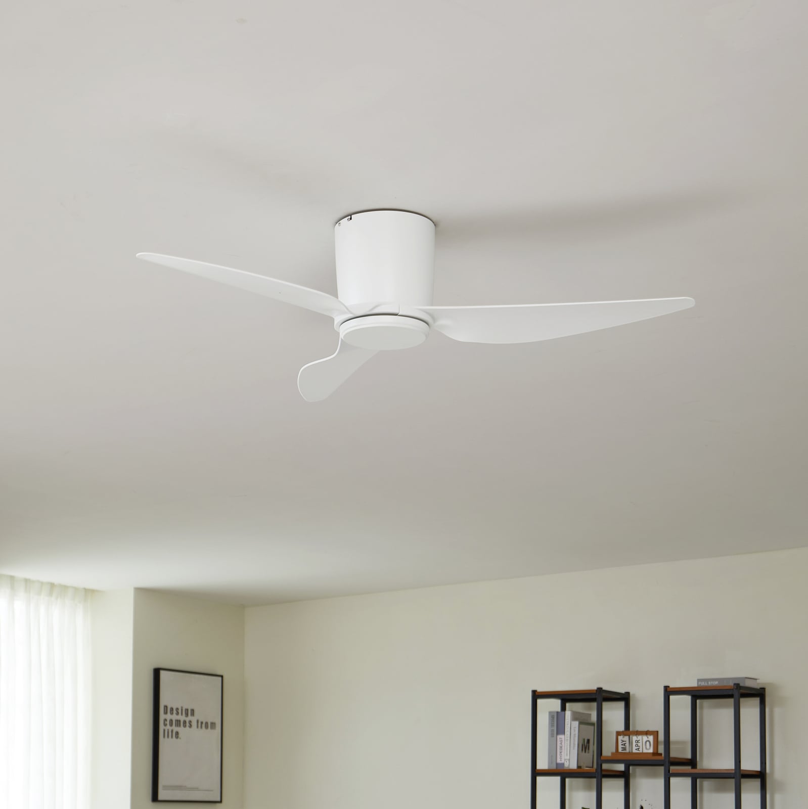 Takvifte Aulo hvit DC med fjernkontroll Ø123 cm bakside