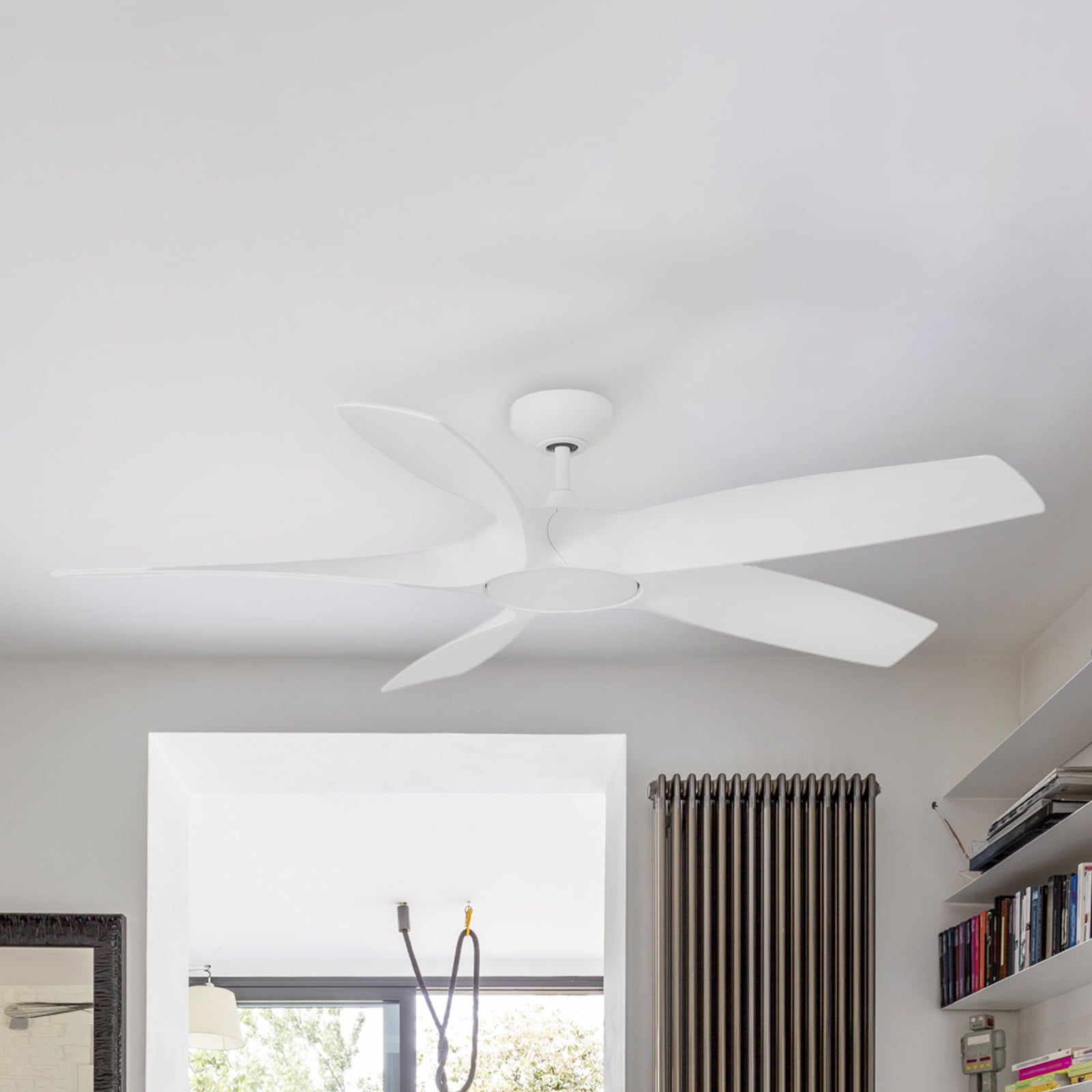 Takvifte Cocos L med LED-lys DC hvit Ø137 cm forfra