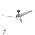 Takvifte Eco Aviatos med lys og fjernkontroll Ø132 cm sølv CasaFan forfra