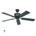 Takvifte Eco Elements grafitt/svart Ø132 cm 23W fra CasaFan forfra