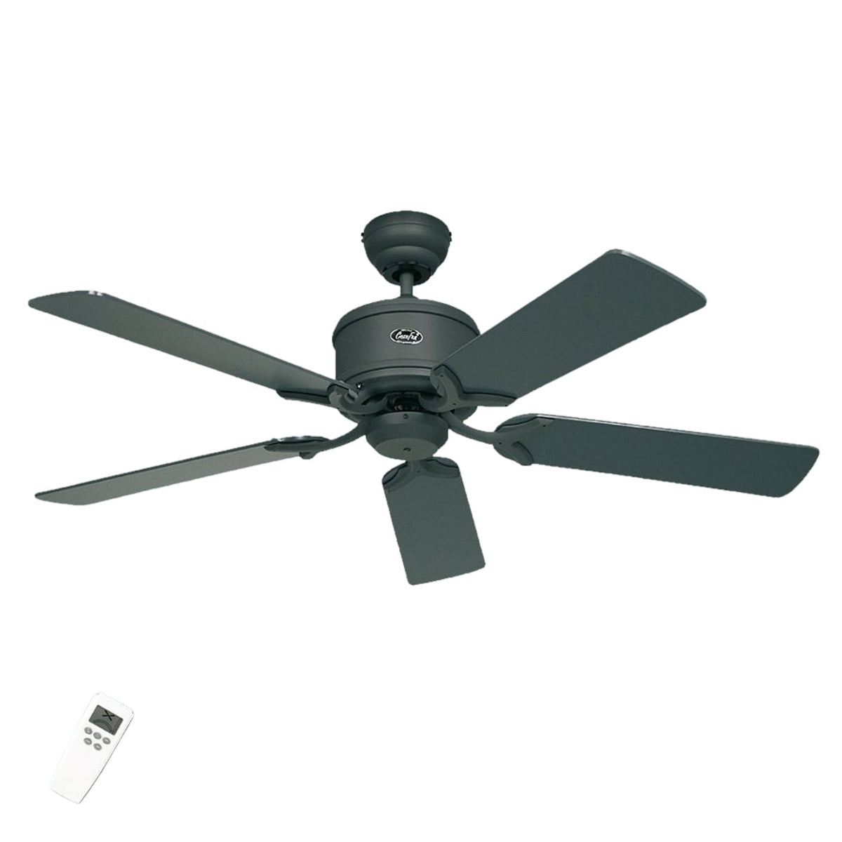 Takvifte Eco Elements grafitt/svart Ø132 cm 23W fra CasaFan forfra