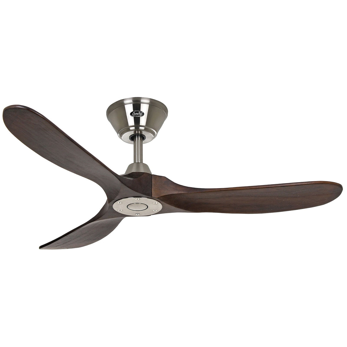 Takvifte Eco Genuino krom/valnøtt Ø122 cm fra CasaFan forfra