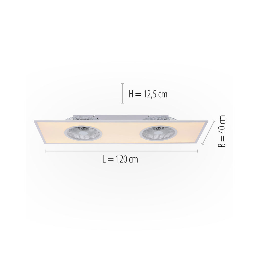 Montert Takvifte Flat-Air LED dimbar CCT hvit 120x40 cm i rom