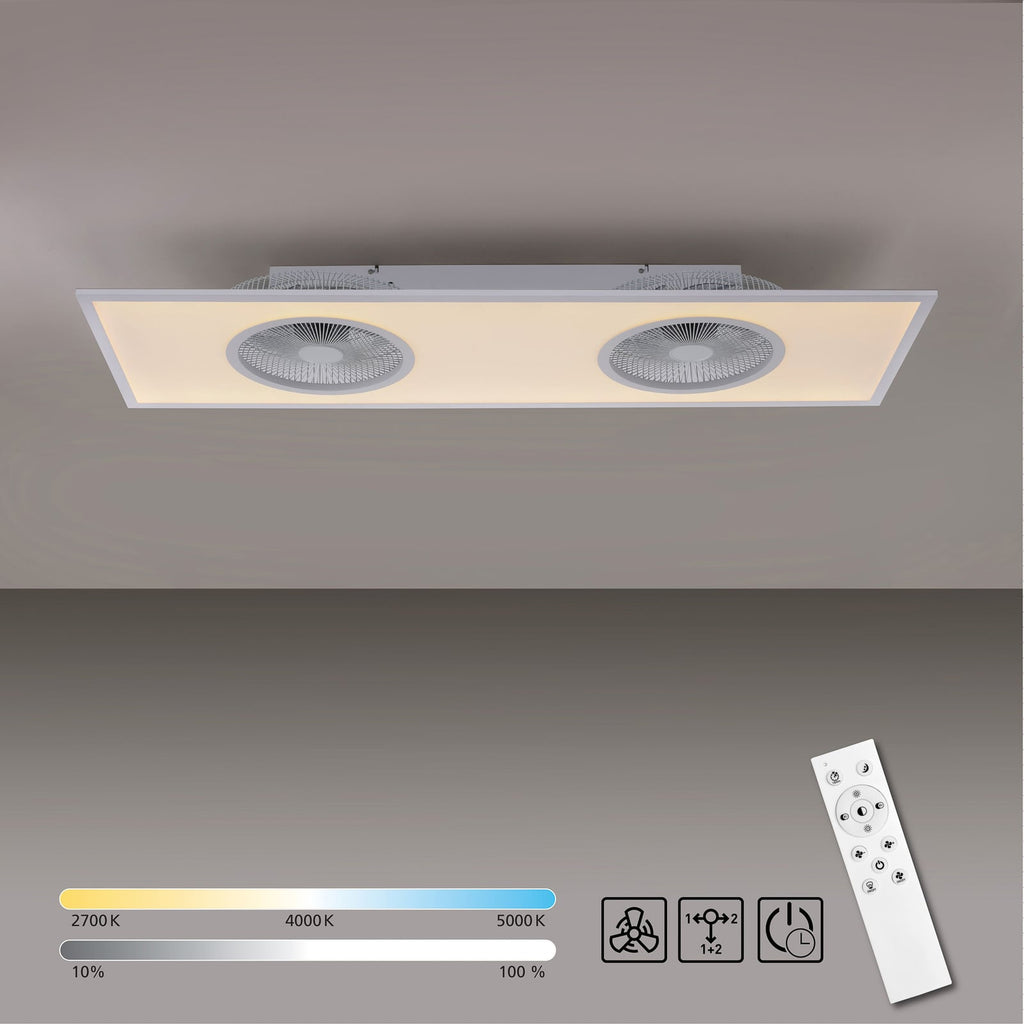 Sidevisning av Takvifte Flat-Air LED dimbar CCT hvit 120x40 cm