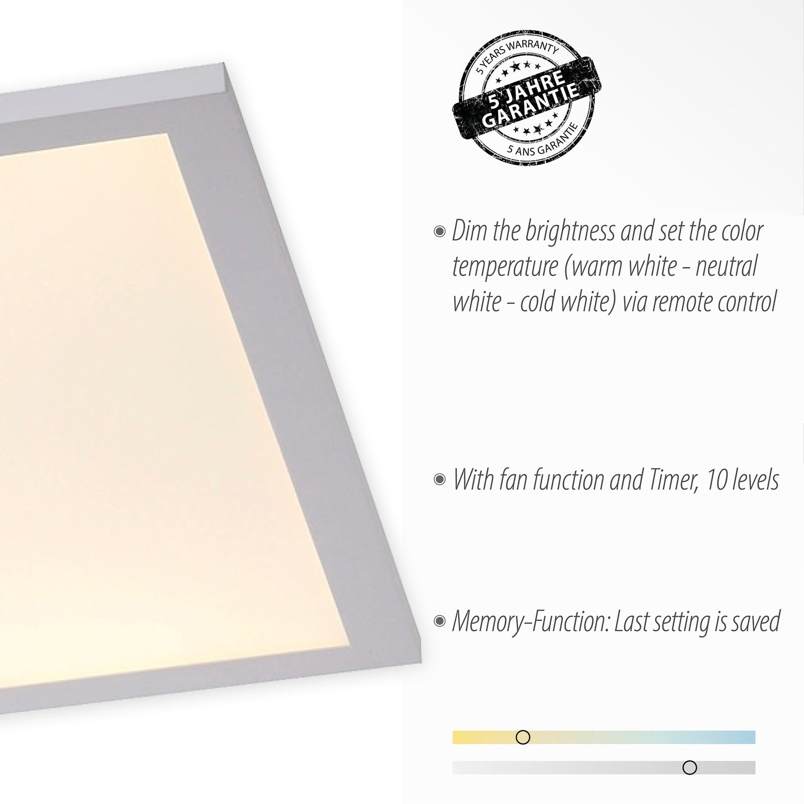 Takvifte Flat-Air LED dimbar CCT hvit 120x40 cm med lyseffekt