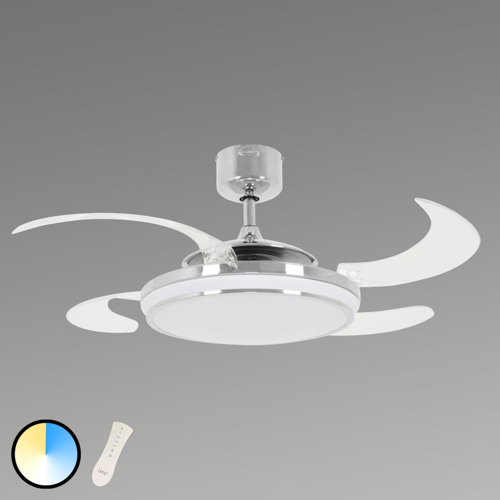 Takvifte LED Fanaway Evo 1 dimbar krom bakside