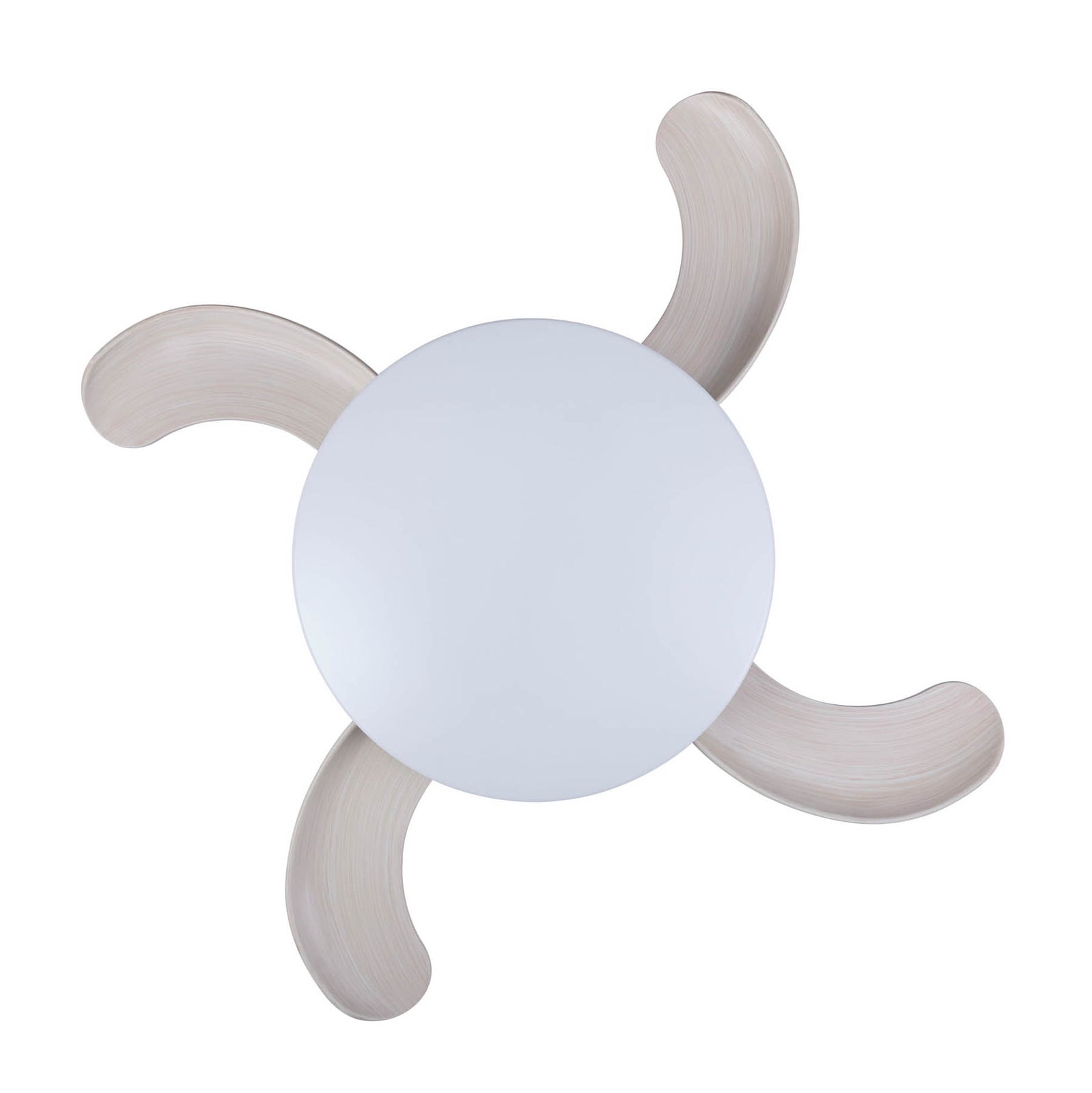 Montert takvifte med LED-lys dimbar Fanaway Orbit hvit Ø91 cm i rom