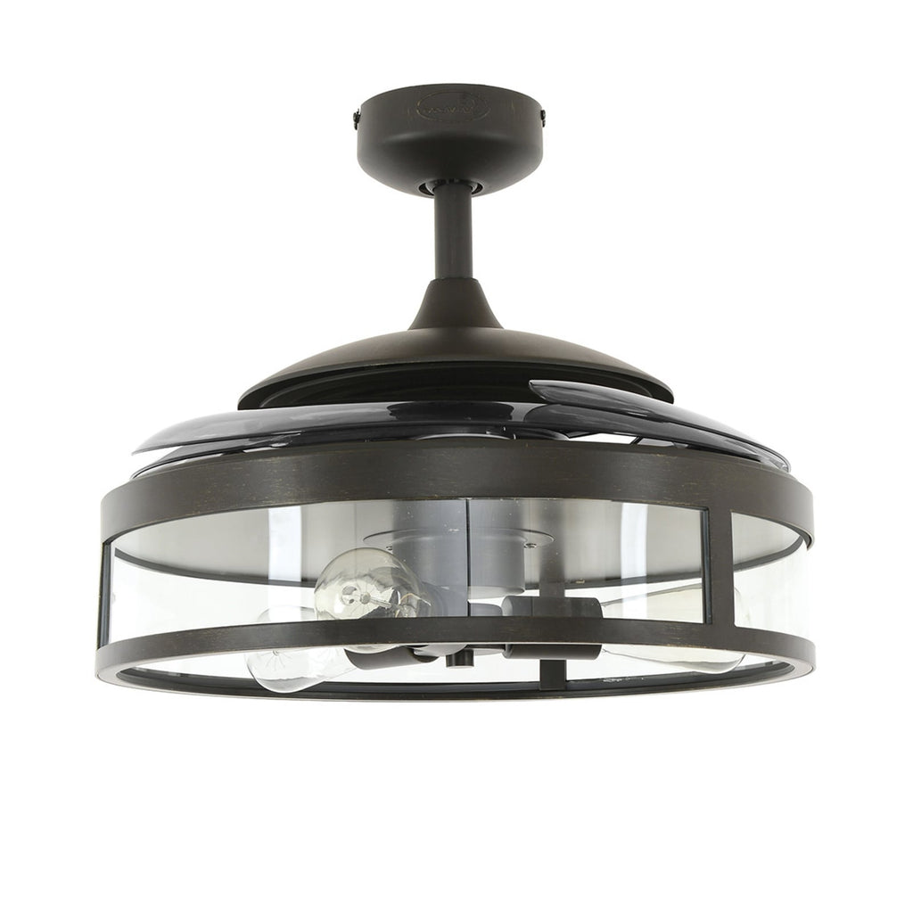 Takvifte med LED-lys Fanaway Classic Ø122 cm svart montert