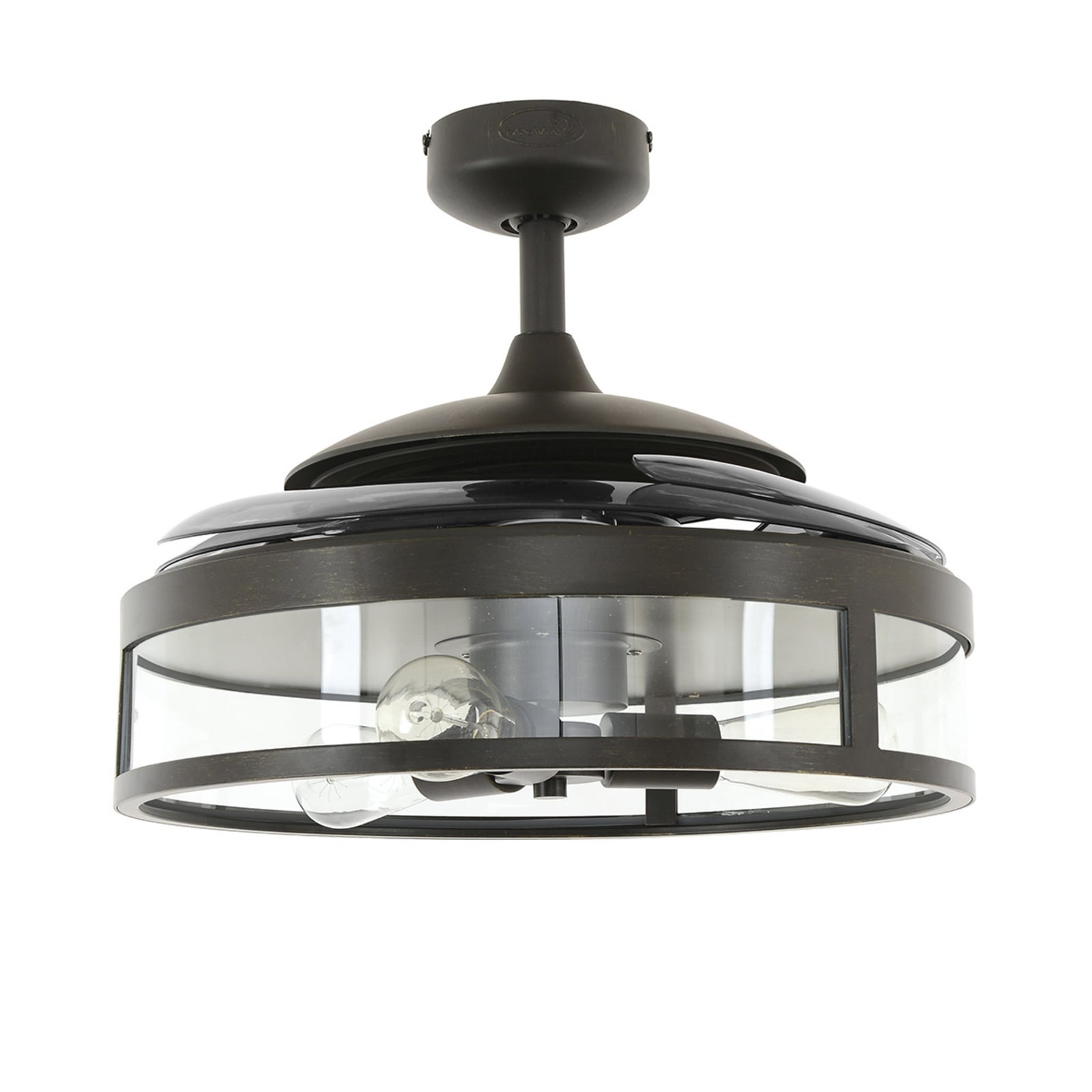 Takvifte med LED-lys Fanaway Classic Ø122 cm svart montert