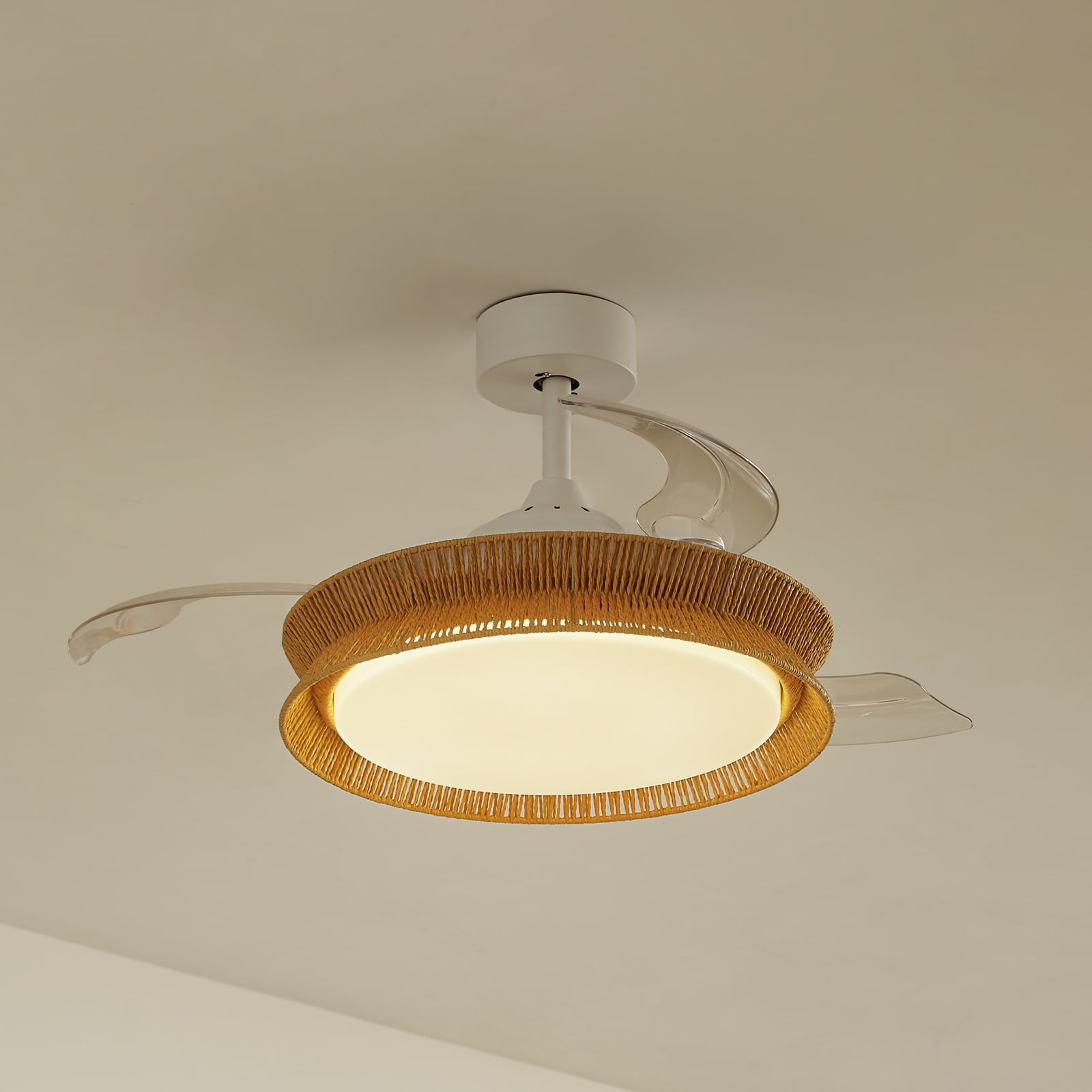 Takvifte Lineta LED dimbar CCT tau hvit Ø103 cm forfra