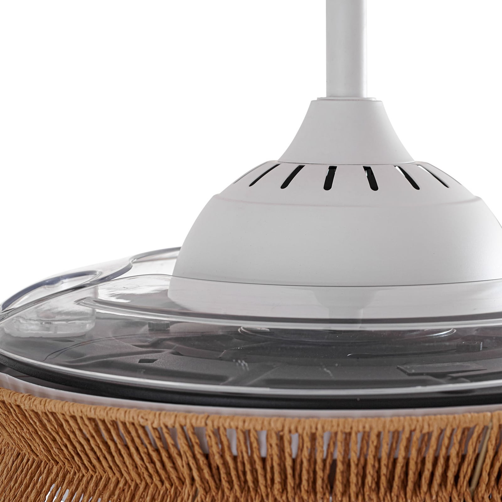Oversikt av takvifte Lineta LED dimbar CCT tau hvit Ø103 cm fra siden
