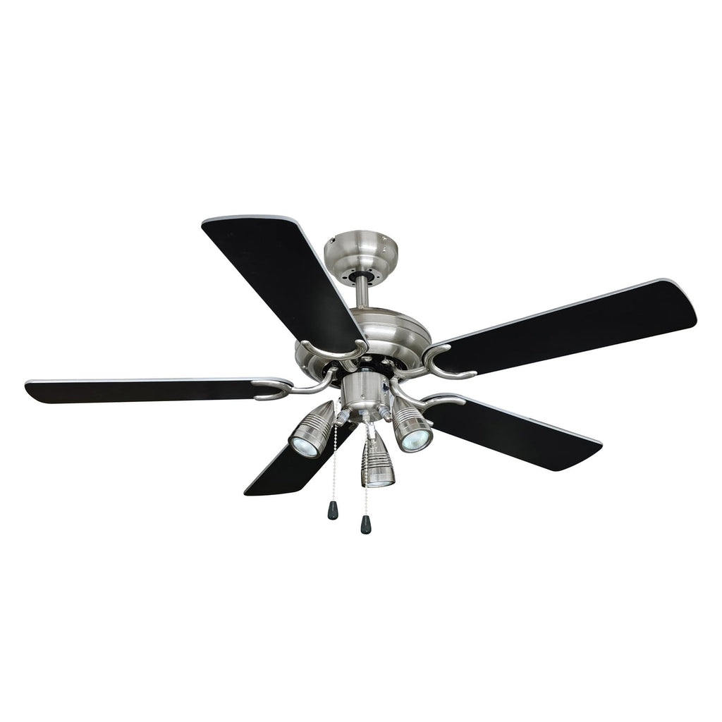 Takvifte med lys Anariki sølv/svart GU10 Ø108 cm med lys på