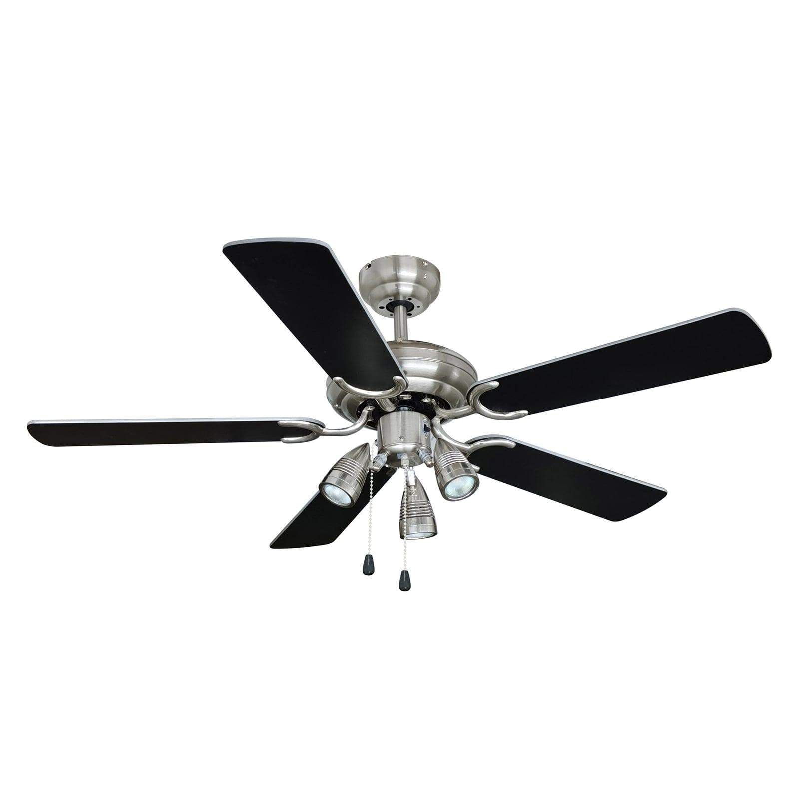 Takvifte med lys Anariki sølv/svart GU10 Ø108 cm med lys på