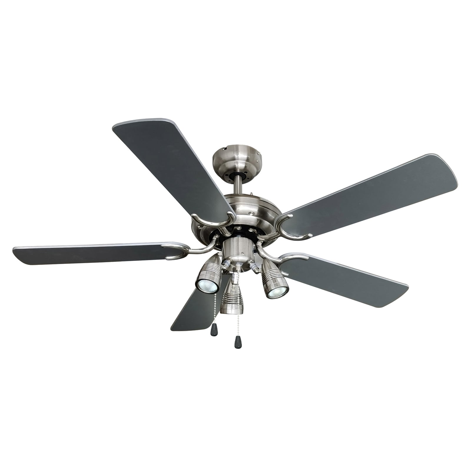 Takvifte med lys Anariki sølv/svart GU10 Ø108 cm detalj av kontrollbryter