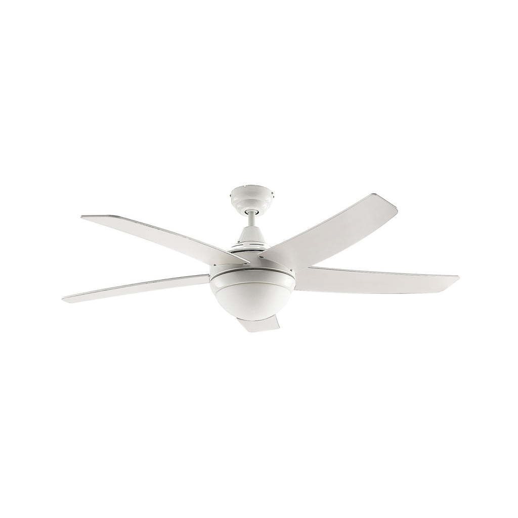 Detalj av Takvifte med lys Auraya hvit/eik E14 Ø130 cm rotorblader