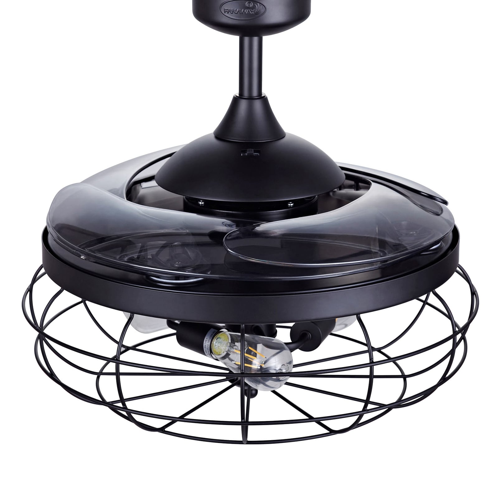 Fjernkontroll til Takvifte med lys Fanaway Industri svart E27 Ø122 cm