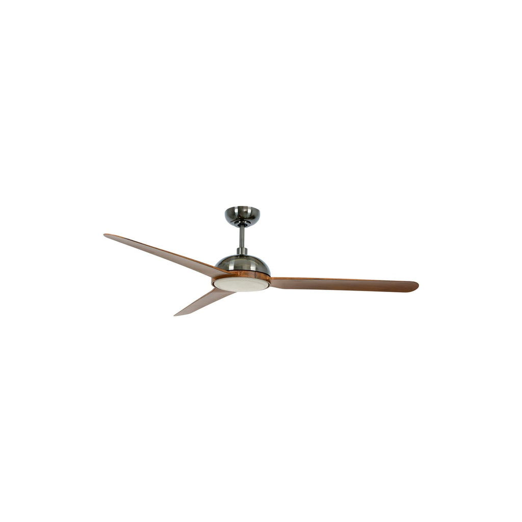 Takvifte med lys Unione LED dimbar nikkel/koa Ø142 cm forfra