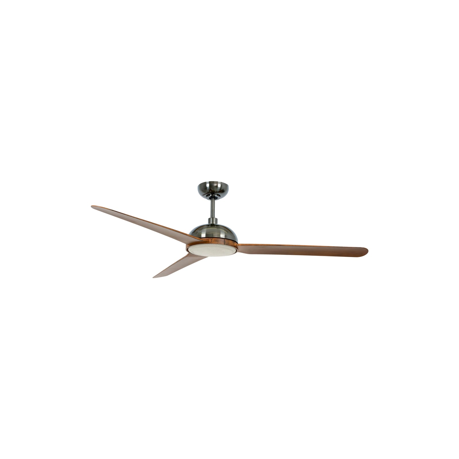 Takvifte med lys Unione LED dimbar nikkel/koa Ø142 cm forfra