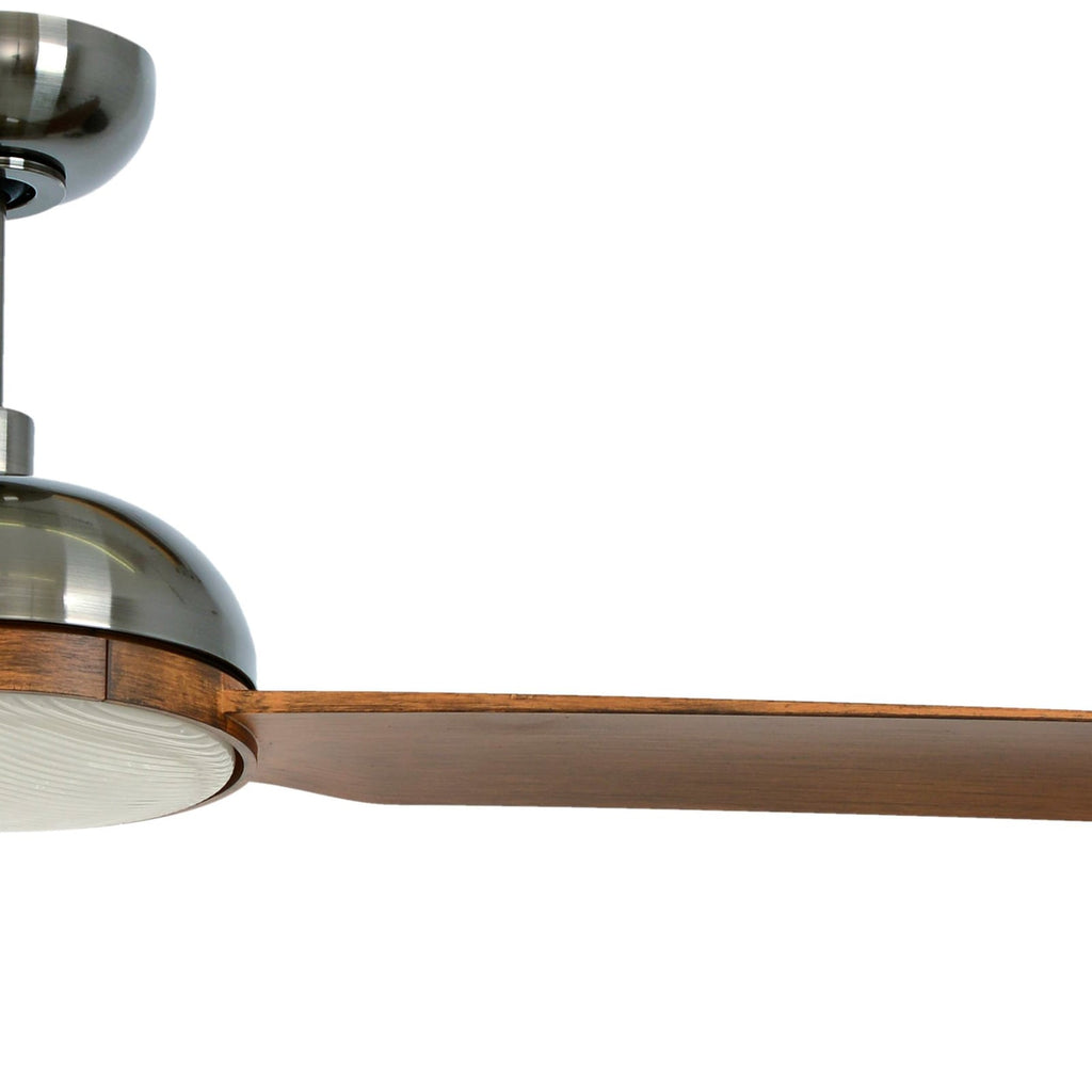 Detalj av takvifte med lys Unione LED dimbar nikkel/koa Ø142 cm