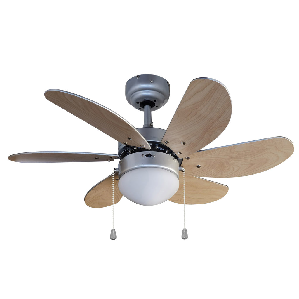 Takvifte med lys Minja bøk/sølv Ø78 cm E14 - Lindby