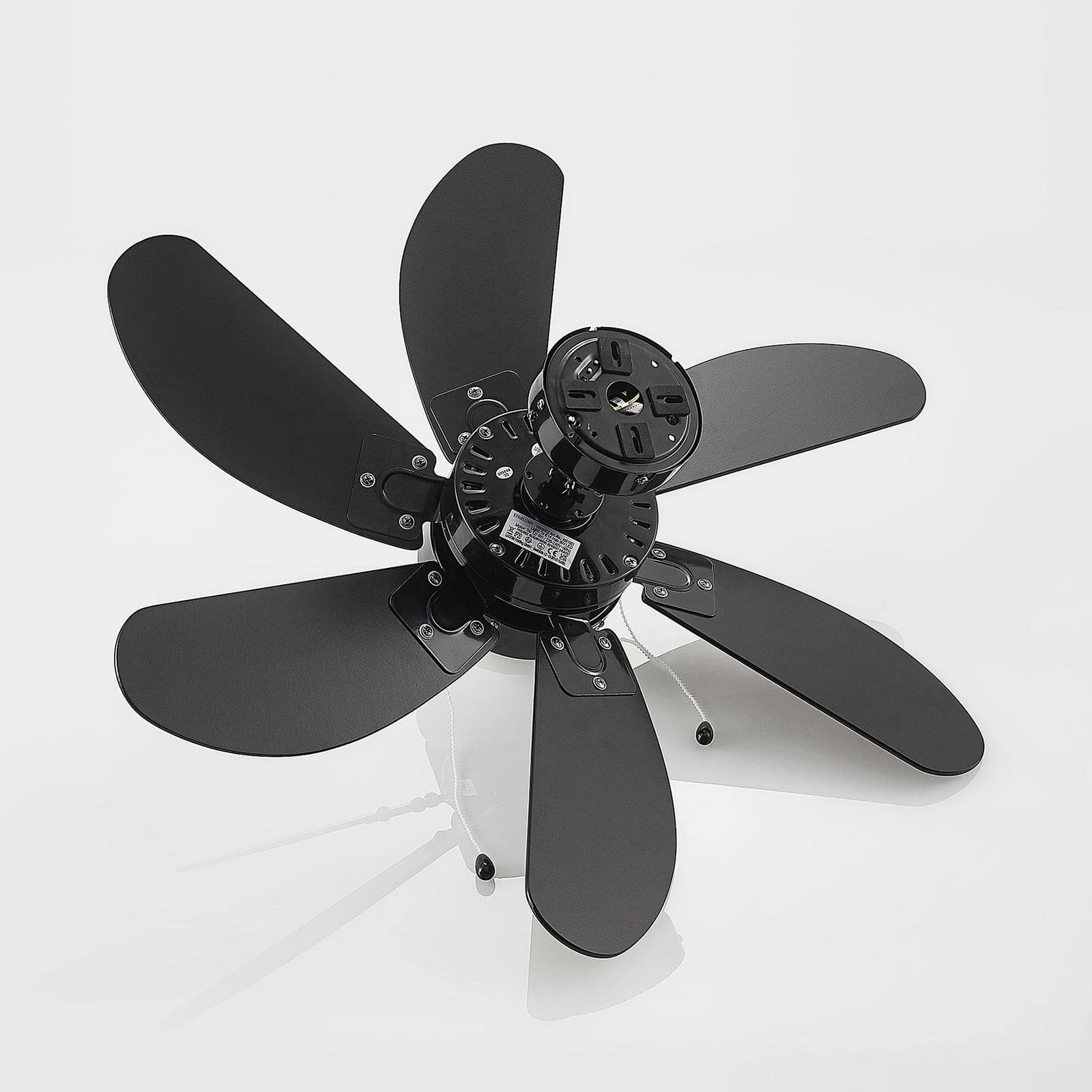 Takvifte med lys Minja bøk/svart Ø78 cm E14 trekkbrytere