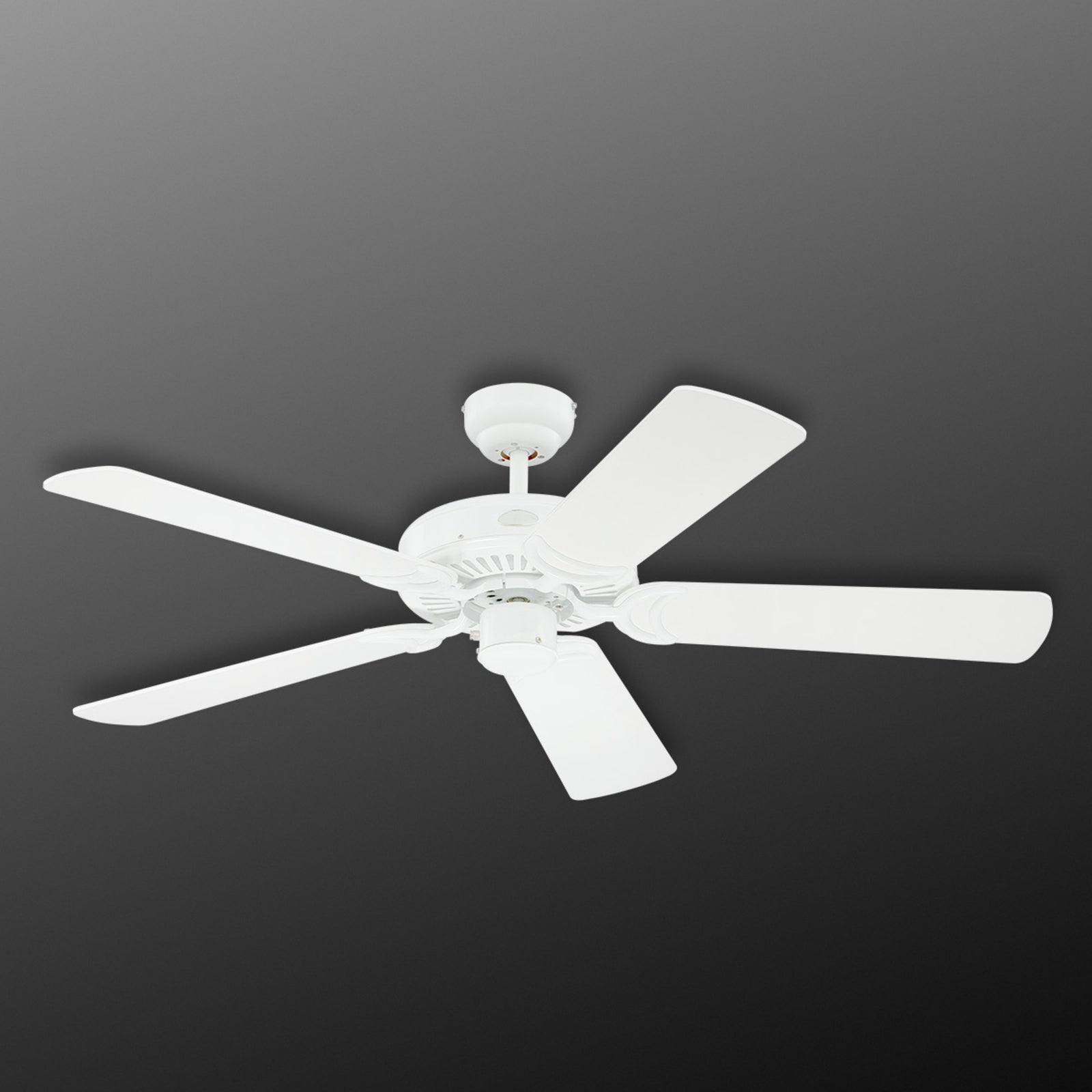 Takvifte Monarch hvit med vendbare blader Ø122 cm bakside