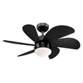 Takvifte Turbo Swirl med lys svart Ø76 cm E14 forfra