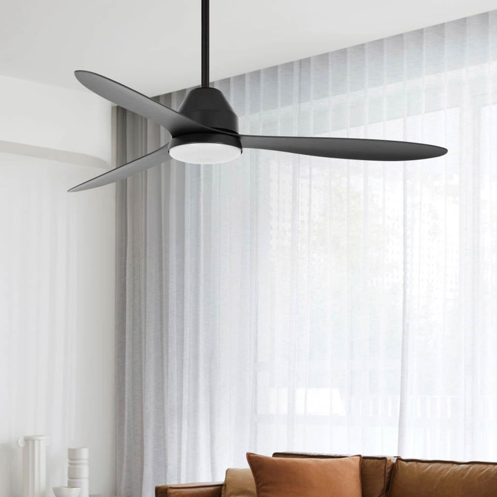 Bakside av takvifte Whitehaven med lys og fjernkontroll dimbar Ø142 cm svart