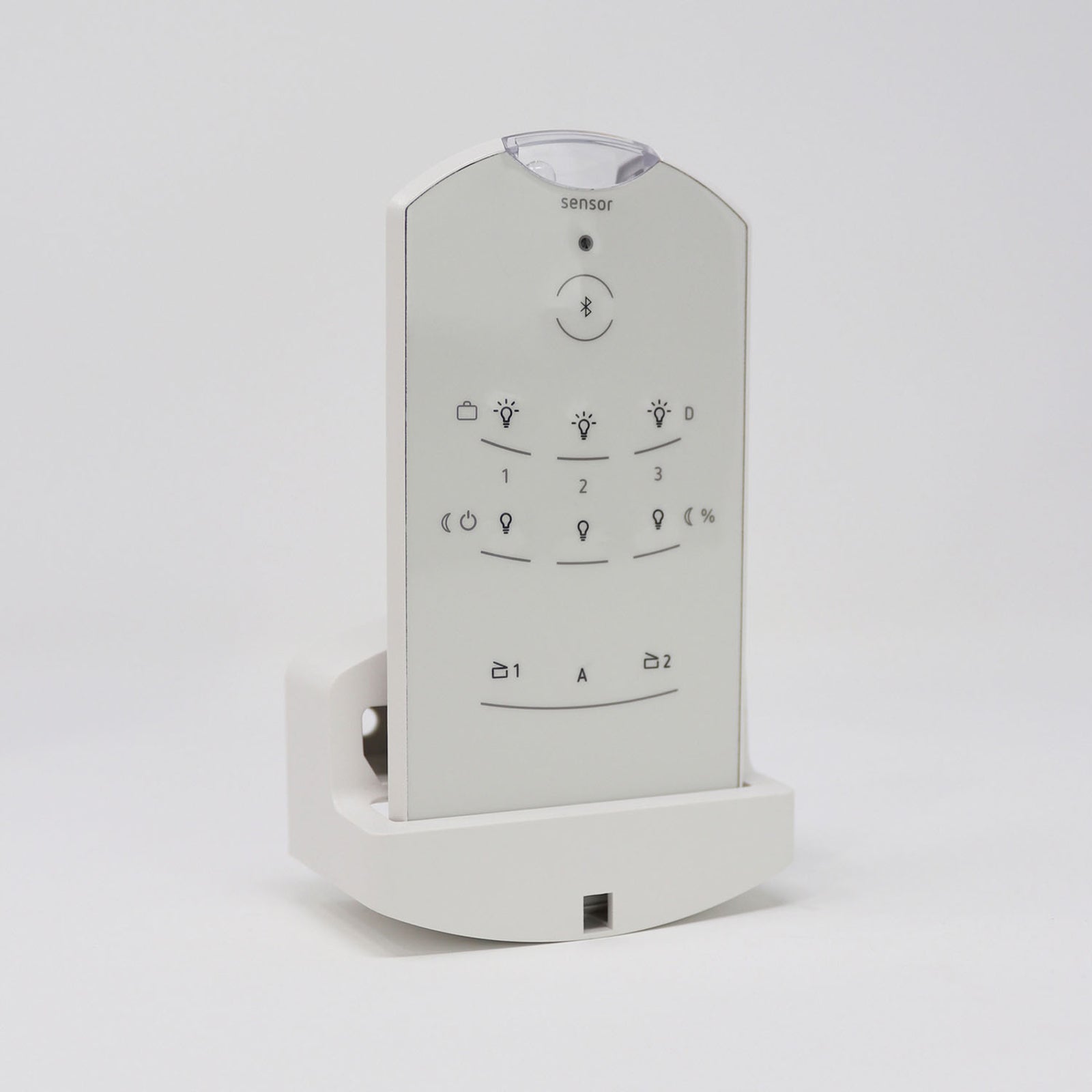 theSenda B fjernkontroll med Bluetooth og lyssensor montert