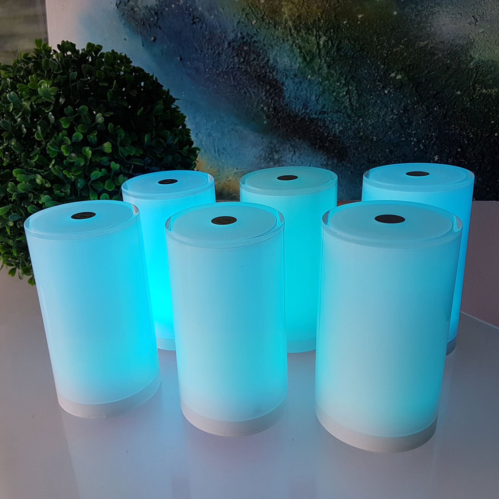 Trådløs bordlampe Tub appstyrt RGBW dimbar IP44 nærbilde