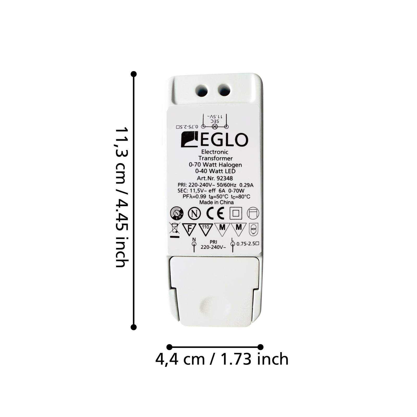 Detalj av Transformator 11,5V 0-40W LED 0-70W halogen dimbar - EGLO