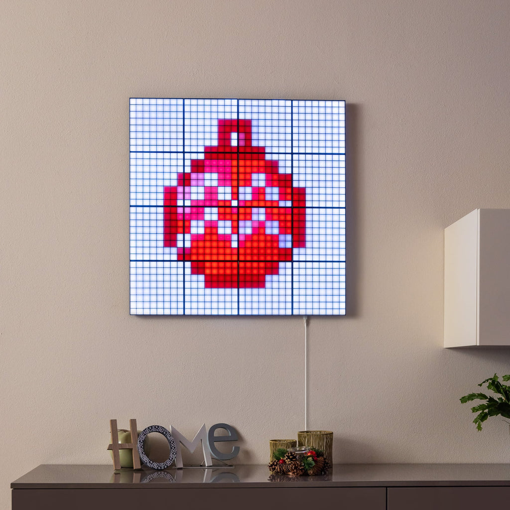 Twinkly RGB-Squares LED-dekorpanel svart 16x16 cm USB-C forfra