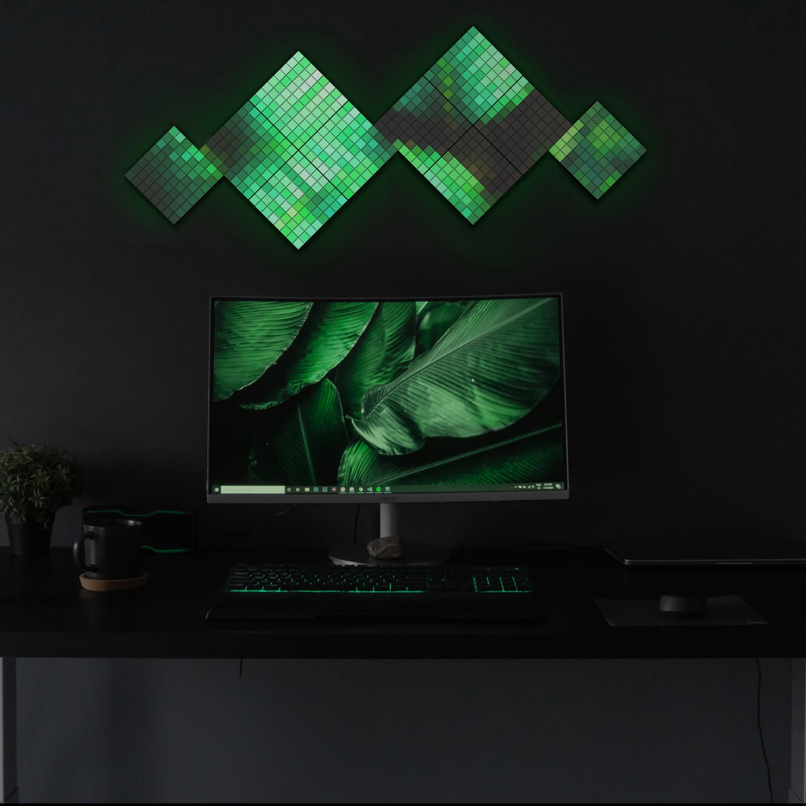 Twinkly RGB-Squares svart 3-pakning utvidelse dimbar - twinkly