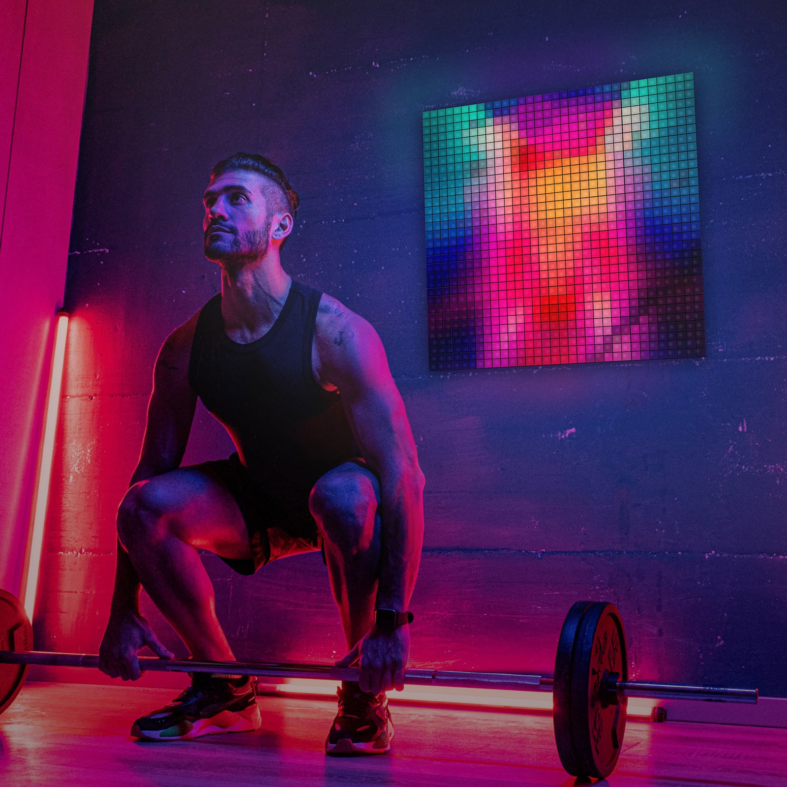 Twinkly RGB-Squares svart 3-pakning utvidelse dimbar - twinkly