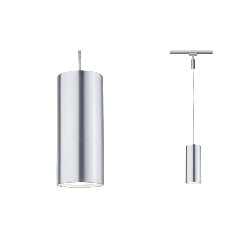 URail Barrel LED-pendellampe matt krom Ø8,5 cm forfra