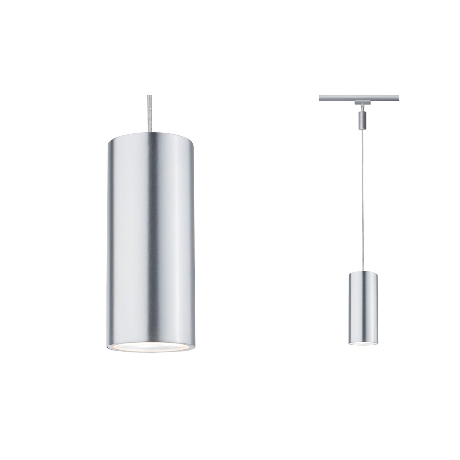 URail Barrel LED-pendellampe matt krom Ø8,5 cm forfra