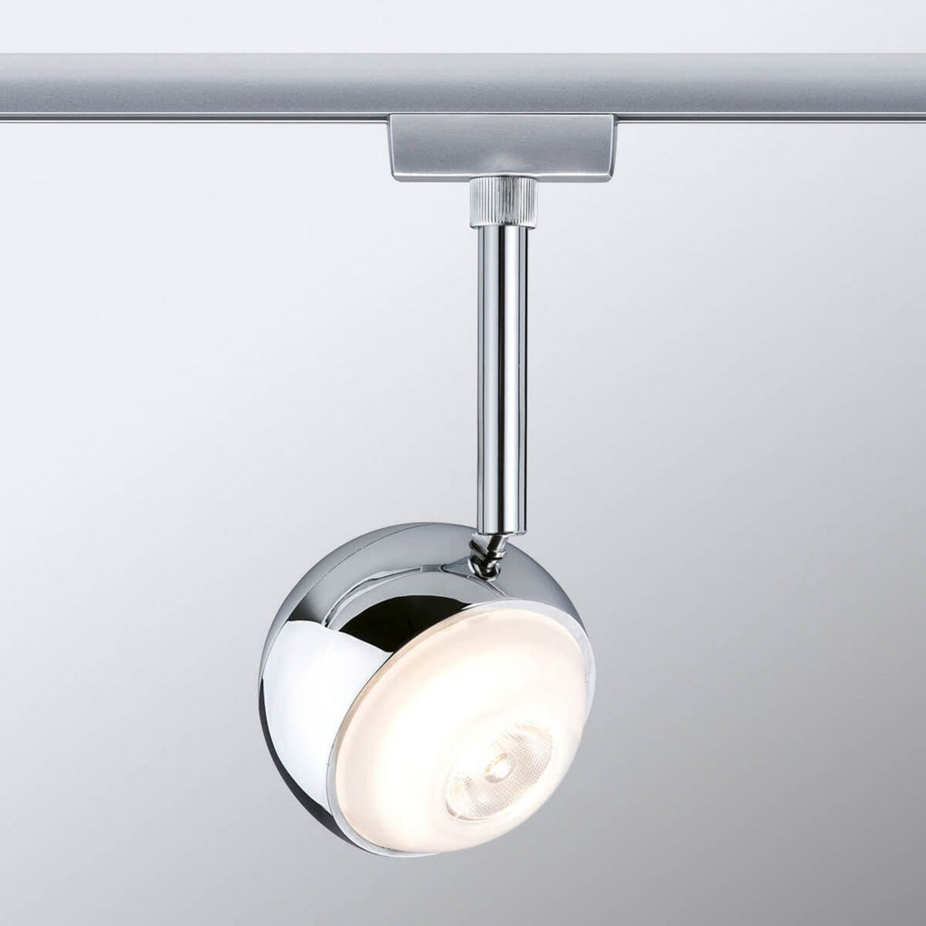 URail Capsule II LED-spot dimbar krom 6W varmhvit detalj