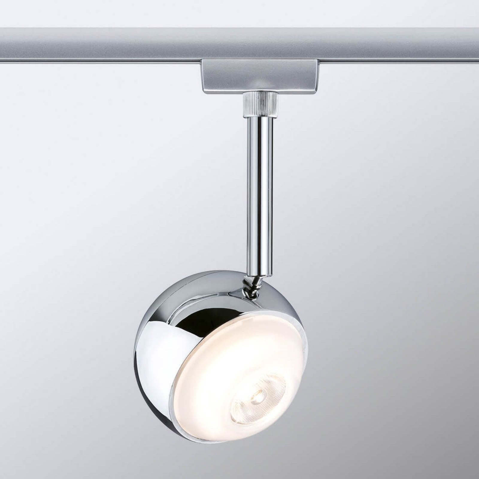 URail Capsule II LED-spot dimbar krom 6W varmhvit detalj