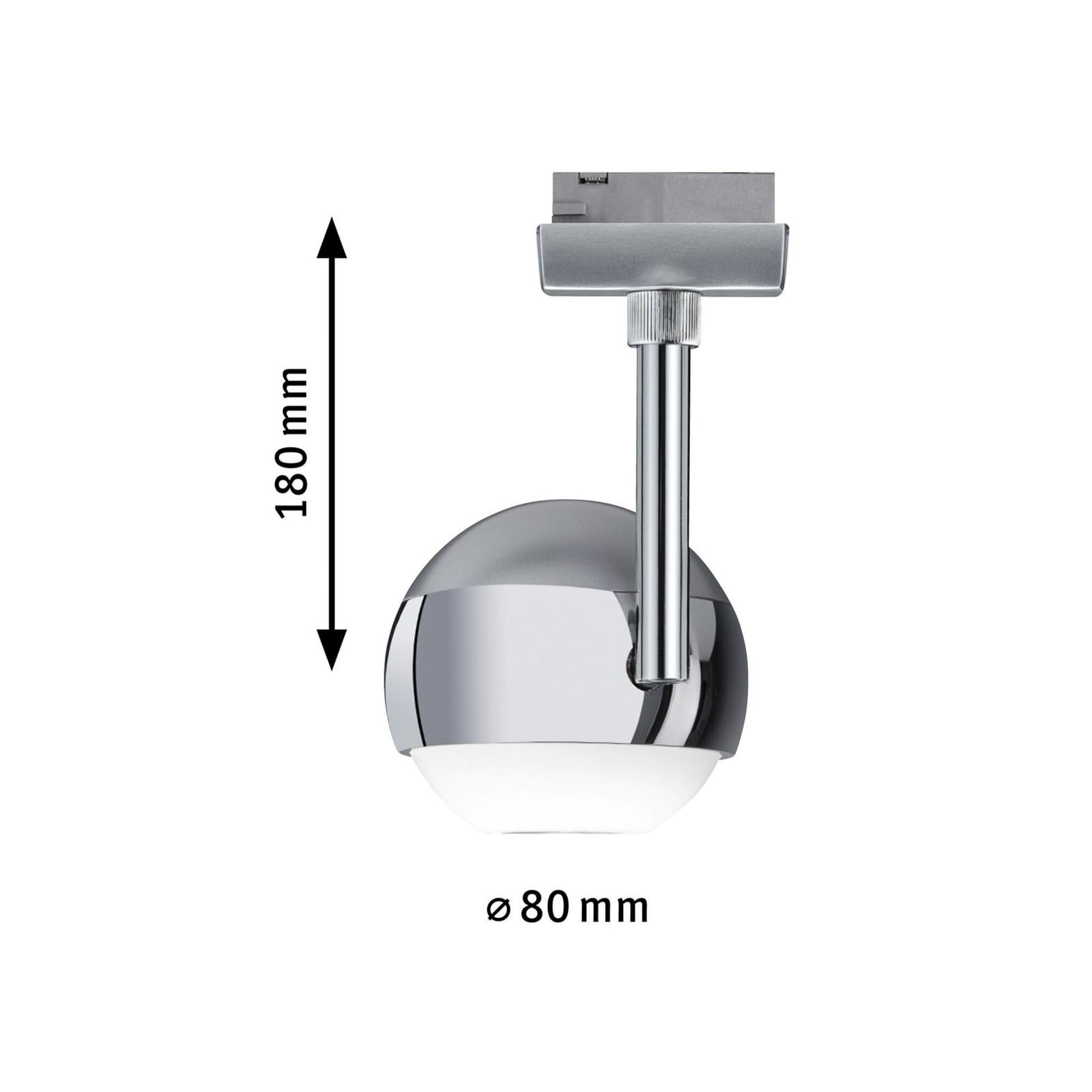 URail Capsule II LED-spot dimbar krom 6W varmhvit side