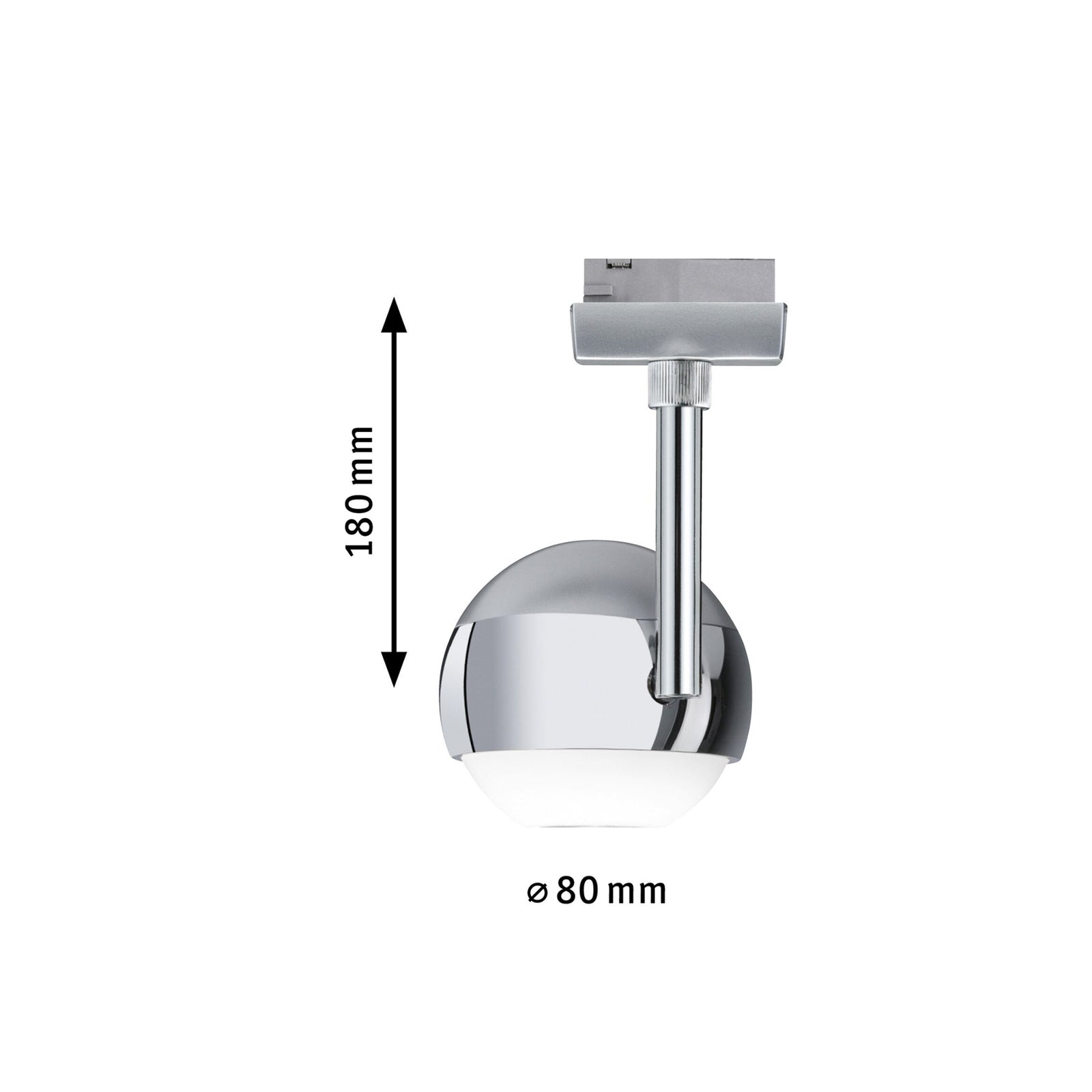 URail Capsule II LED-spot dimbar krom 6W varmhvit vinklet