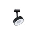 URail Circle LED-spot dimbar 4000K matt svart Ø9,8 cm forfra