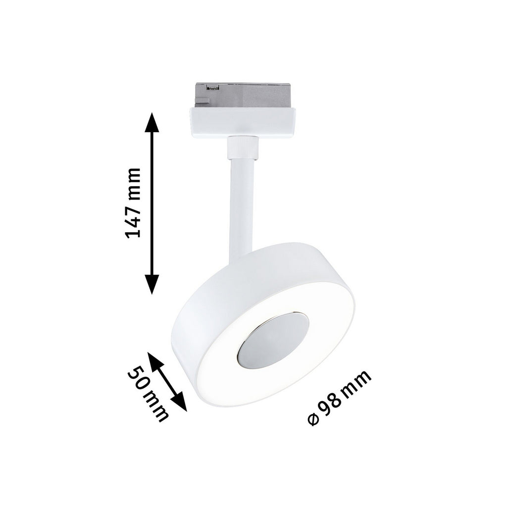 URail Circle LED-spot dimbar hvit detalj