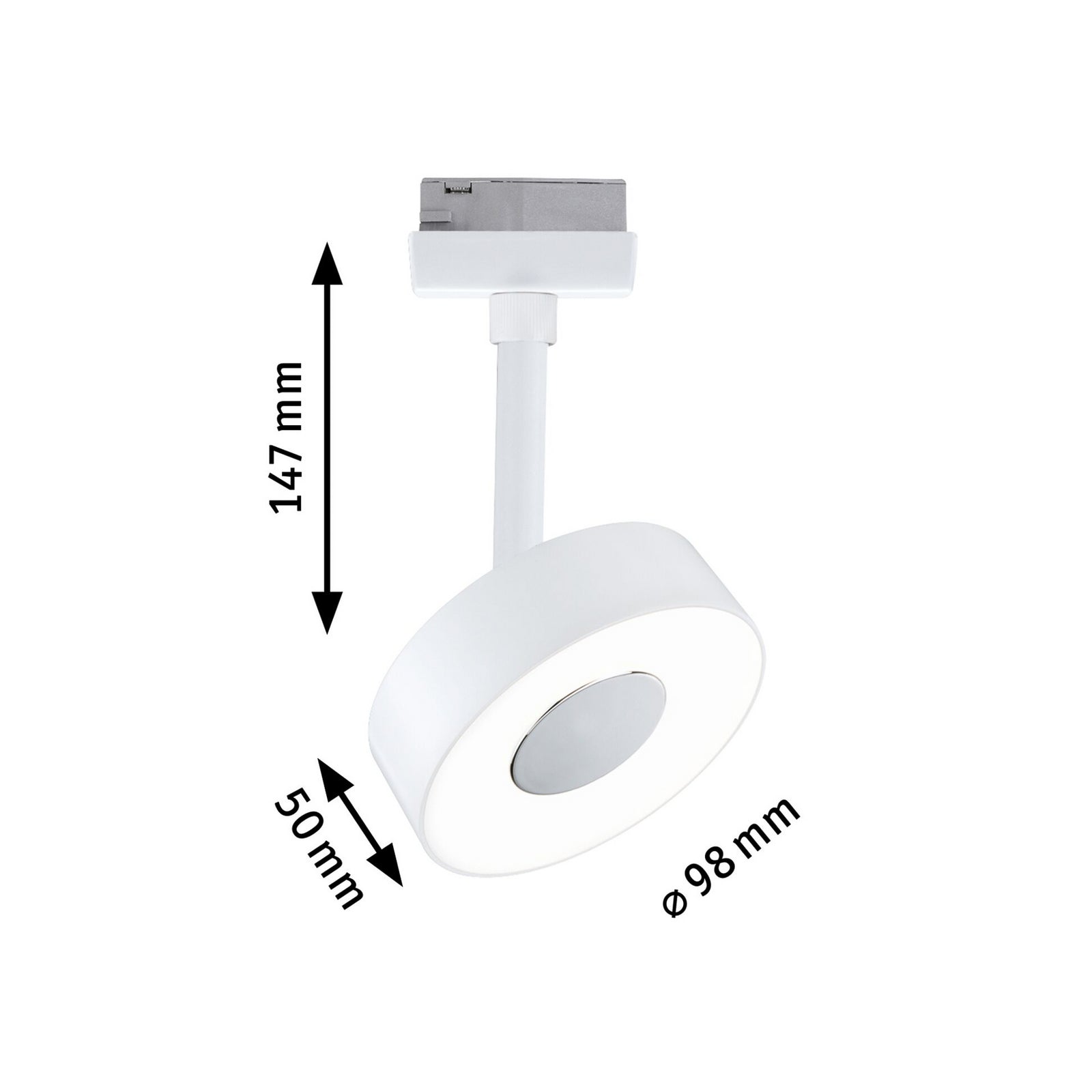 URail Circle LED-spot dimbar hvit detalj
