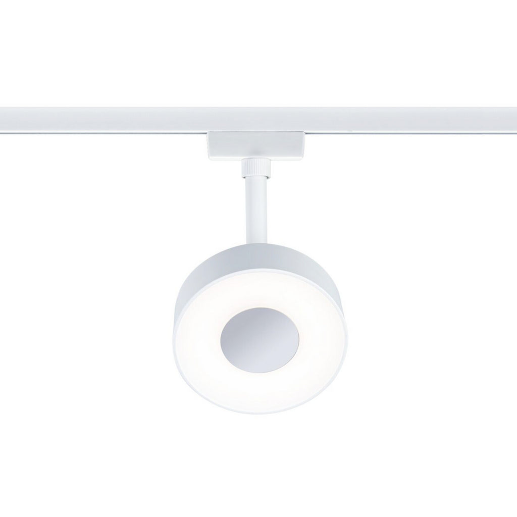 URail Circle LED-spot dimbar hvit med lys på