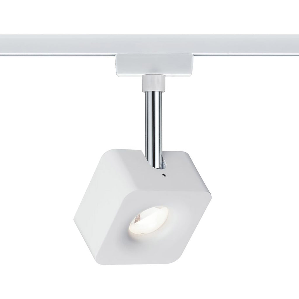 URail Cube LED-spot dimbar hvit 2700K 8W - Paulmann forfra