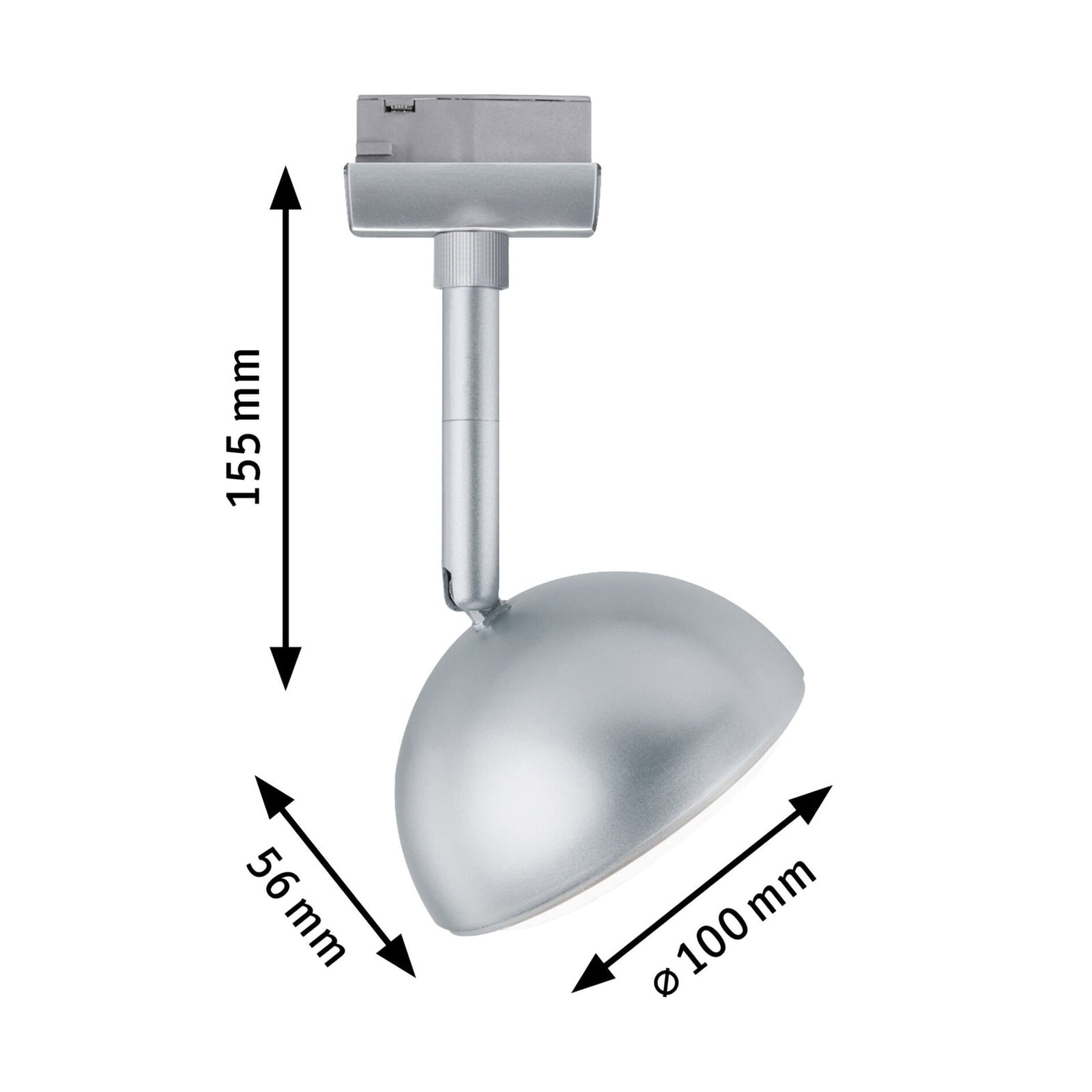 URail Hemi LED-spot krom matt 3000K Ø10 cm nærbilde