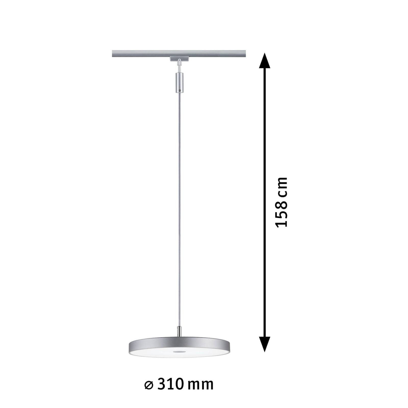 URail Hildor LED-pendellampe dimbar 4000K krom montert i rom