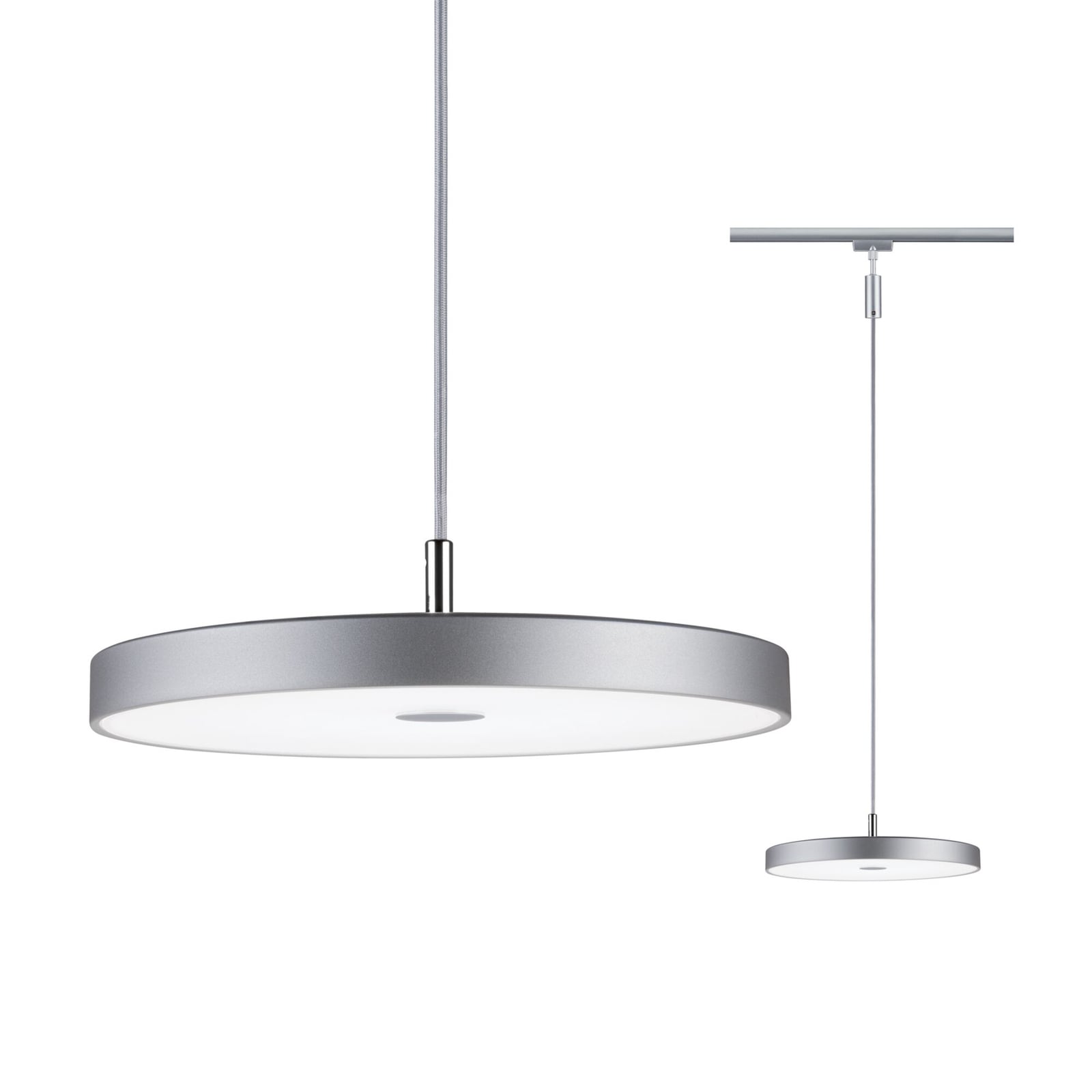 URail Hildor LED-pendellampe dimbar 4000K krom nærbilde av lyskilde