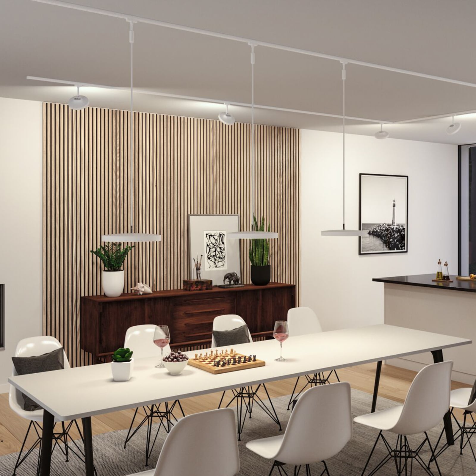 URail Hildor LED-pendellampe hvit bakside